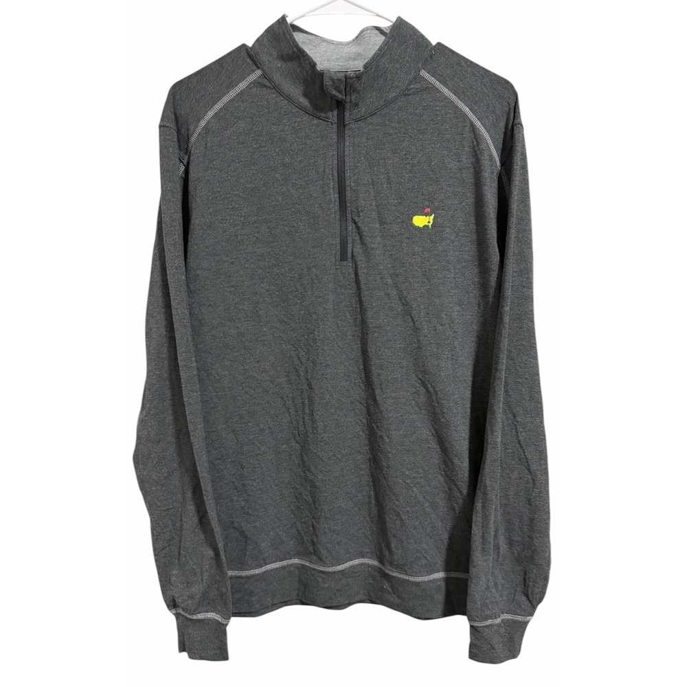 Masters Tech 1/4 Zip Pullover Golf Performance Gray Men's Size Medium‎
